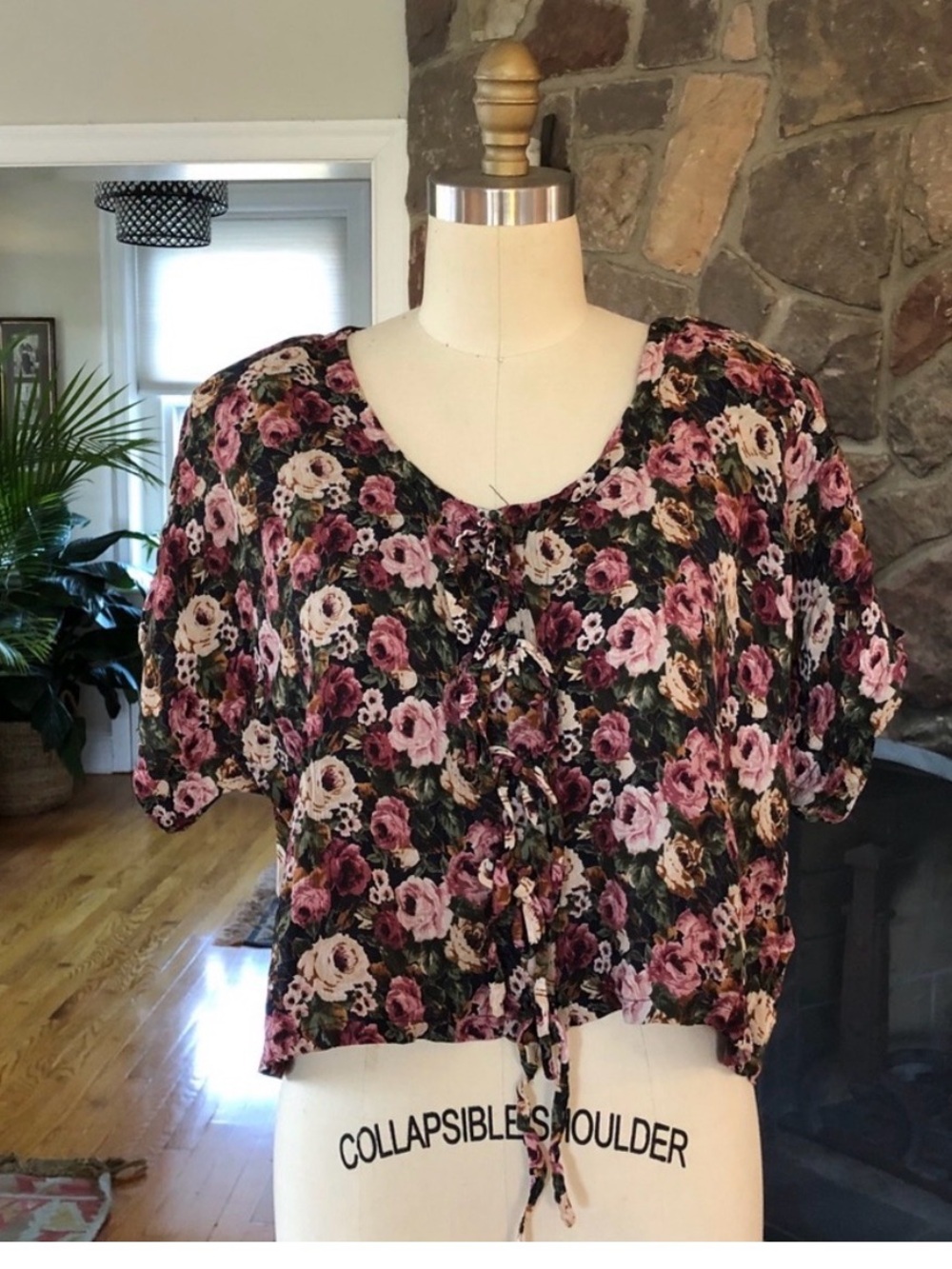 90s Floral Crop Top